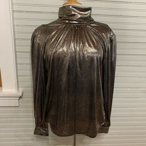 Vintage Metallic Snake Skin Top Lauren Lee Shirt